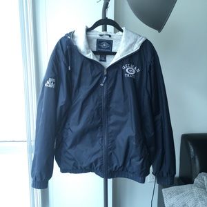 Men’s varsity track jacket w cotton lining